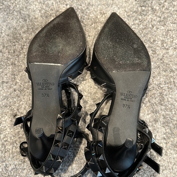Valentino Matte Black Rockstud 65mm pumps - Picture 5 of 6